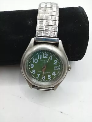 Mens' Silver Coleman Wrist Watch Japanese Movement Water Resistant • $24.95