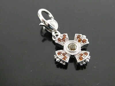 $65 • Buy JUDITH RIPKA Garnet Diamonique Sterling 925 Maltase Small Charm Pendant Enhancer