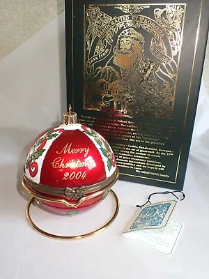 Mostowski Komozja Glass Egg Christmas Ornament W/ Carriage W/ Box NICE • $37.95