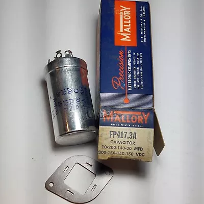 Mallory FP417.3A 1960's Can Capacitor 300-150-150-150 VDC Vintage Old Stock • $10