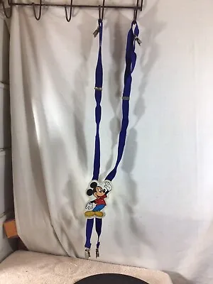 Vintage The Walt Disney Co Blue MICKEY MOUSE Suspenders Pre-owned • $14.99