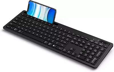 2.4G & Bluetooth Keyboard With Phone Holder -- Seenda Wireless Keyboard Features • $12.99