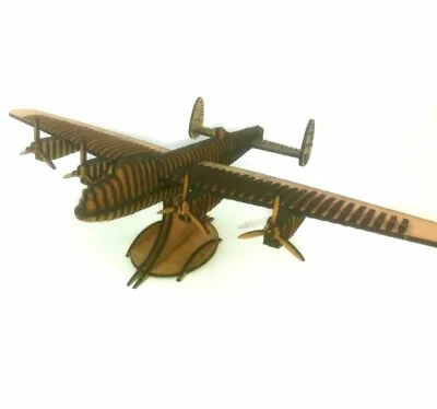 Lancaster Bomber Homemade Wooden Model Kit • £20