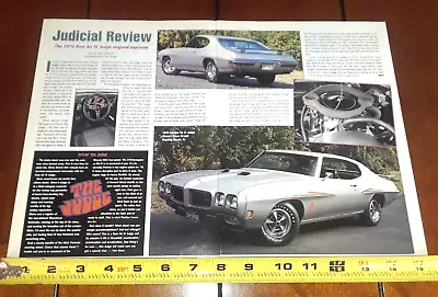 1970 Pontiac Ram Air Gto Judge Original 1994 Article • $11.95