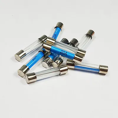 Glass Fuses 6 X 30mm Quick Blow Fuse 1A 1.5A 2A 5A 10A 15A 20A 25A 35A 50A Amps • £2.99