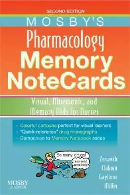 Mosby's Pharmacology Memory NoteCards: Visual Mnemonic And Memory Aids  - GOOD • $12.23