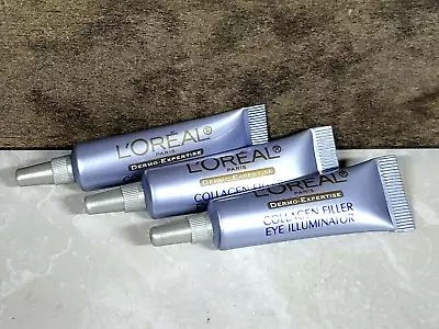 $20 • Buy 3X ~ L'Oreal Dermo-Expertise Collagen Filler Eye Illuminator 0.25 Oz 7.5 Ml