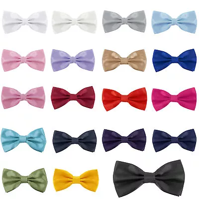 Adjustable Mens Tie Silk Bowtie Pre/Self Tied Gift Wedding Party Fancy Dress • £2.97