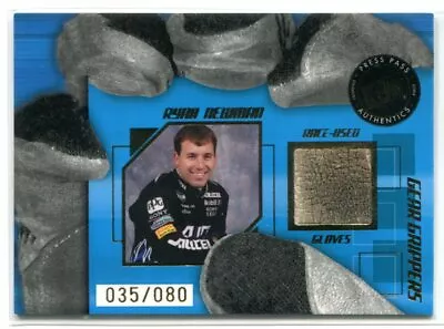 2004 Press Pass Stealth Gear Grippers Drivers 6 Ryan Newman Glove 35/80 • $9.99