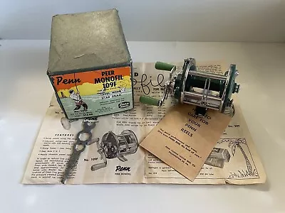 Vintage Penn  Peer  Teal Green Rare 109f With Box And Papers/wrench From 50’s 🐟 • $300