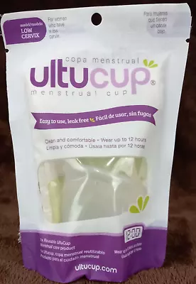 Menstrual Cup By UltuCup Model LOW CERVIX Silicone Reusable 12 Hour BPA-Free • $10.50