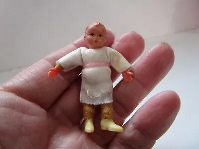 German Little Baby Dollhouse Doll With Wrapped Legs  2   • $5