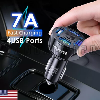 QC 3.0 Fast Charging Accessory 4 Port USB Phone Car Charger Adapter LED Display • $4.40