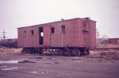 Unidentified Railroad Work Car Boxcar Mofw Car Original 1970 Photo Slide • $4.99