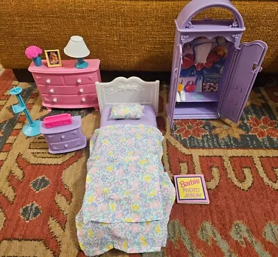 Vintage Mattel Barbie So Much To Do Bedroom Set W Accessories 1995  • $14.95