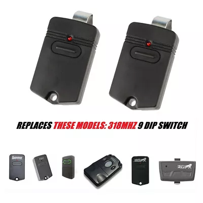 2 Remote For GTO Mighty Mule Gate Opener Control Transmitter RB741 FM135 318MHz • $13.18