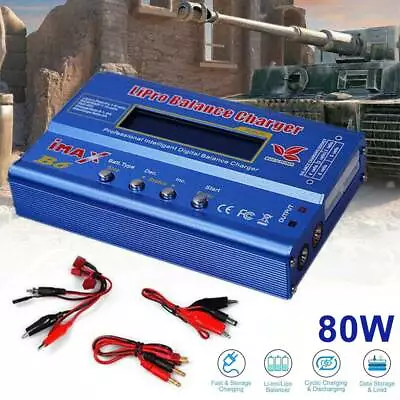 80W LCD Digital Battery Balance Charger IMAX B6 AC For Lipo NiMH Polymer RC • £21.60