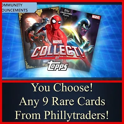 You Choose Any Nine Rare Cards From Our Accounts!-topps Marvel Collect • $0.99