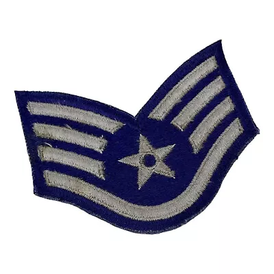 USAF US Air Force Staff Sergeant 4 Stripes Rank Patch Uniform Patch Vintage • $3.99