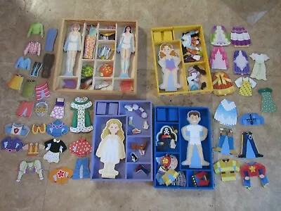 Lot 4 Melissa & Doug Magnetic Doll Dress Up Sets • $15.49