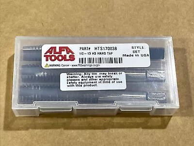 Alfa Tools HTS170038 1/2-13 HSS Hand Tap Set New • $34.99