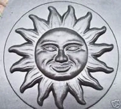 Sun Face Stepping Stone Plastic Mold 13  X 2  Plaster Concrete Mould • $44.95