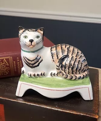  MOTTAHEDEH Design Italy Staffordshire Cat Book End Vtg 1960's • $140