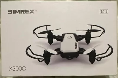 SIMREX X300C Mini Drone With Camera 720P HD FPV RC Quadcopter Foldable... • £32