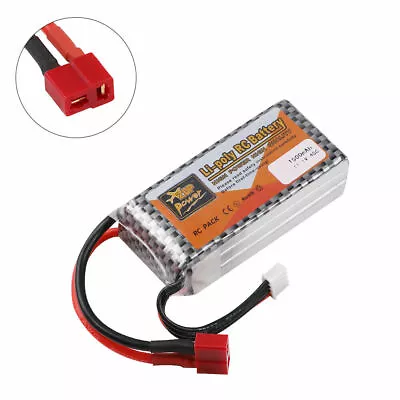 1500mah Zop Power 11.1v 3s Lipo Battery W/ T Plug For Rc Car Drone Boat Airplane • $37.03