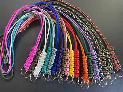 A Handmade Cobra Knot Paracord Neck Lanyard For ID Card Holder Tools Key Chain • £5.50