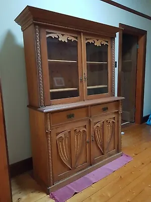 $1250 • Buy Antique Edwardian Oak Bookcase - Dresser