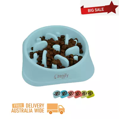 Zenify Dog Bowl Slow Feeder-Large 500ml Healthy Eating Pet Interactive Feeder_AU • $25.99