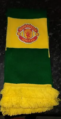 MANCHESTER UNITED / NEWTON HEATH Crested Green & Yellow Adult Scarf FREE POST UK • £7.99