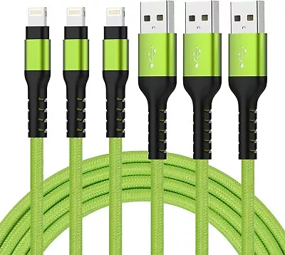 IPhone Charger Cable 3Pack Premium Apple MFi Certified Lightning Fast Charging • $25.98