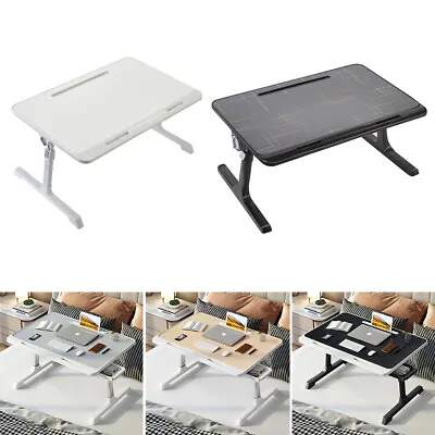 Folding Laptop Table Bed Tray Sofa Lap Portable Computer Desk Stand Breakfast • £21.94