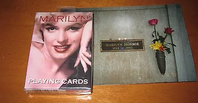 Marilyn Monroe Playing Cards And Picture Of Her Final Resting Place • $9.99
