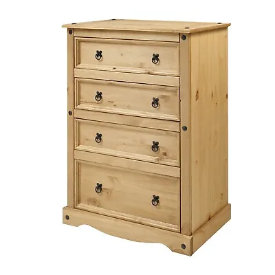 Corona Chest Of Drawers 4 Drawer Mexican Pine Bedroom By Mercers Furniture® • £143.90
