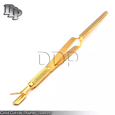 Nail Pinching Wand Cuticle Pusher Gold C-Curve Multifuncation Tool • $7.35