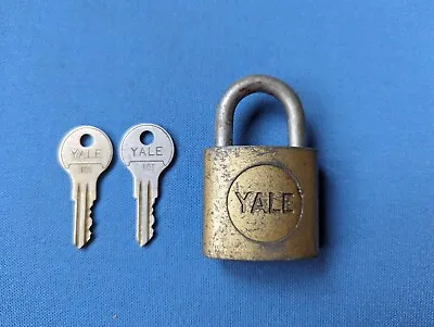 Vintage YALE Padlock With 2 Yale Keys #103 • $2.98