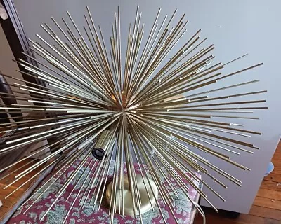 Pendant Gold Sputnik Chandelier 20”  VTG Mid-Century Modern Starburst  • $225