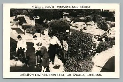  Largest Mini Golf Course  Gittleson LOS ANGELES Highland Park RPPC Photo Jewish • $49.99