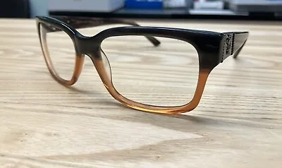 Ed Hardy EHO754 Grey Brown/Honey Gradient Large Square Plastic Chunky Frame • $70