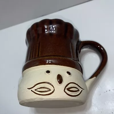 Vintage Mustache Face Coffee Mug Cup Funny Face Stoneware Tea Beard Man  • $13.50