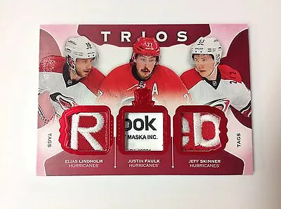 2015-16 Ud The Cup Trios Tags C3-canes Lindholm/faulk/skinner  Memorabilia 2/2 • $140