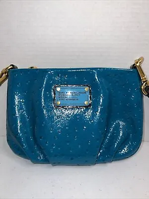 Marc By Marc Jacobs Classic Q Percy Patent  Crossbody Bag Turquoise Small • $48