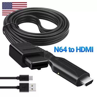 Converter N64 To HDMI HD 1080P Cable Compatible With N64 / GameCube / SNES • $12.98