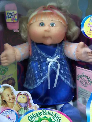 NIB 2006 CABBAGE PATCH KID Magic Touch Color LEILANI AILEEN Green Eyes Freckles • $124.99