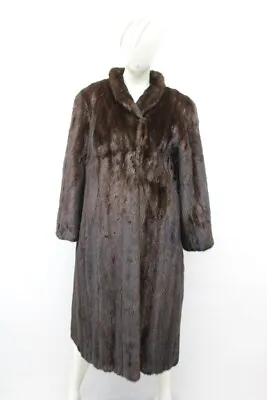 Excellent Canadian Dark Ranch Mink Fur Coat Jacket Women Woman Size 6 Small • $285