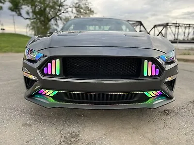 Bar/Antenna Style Grills W/ Chasing LED For 2018-2022 Ford Mustang Bluetooth App • $1099