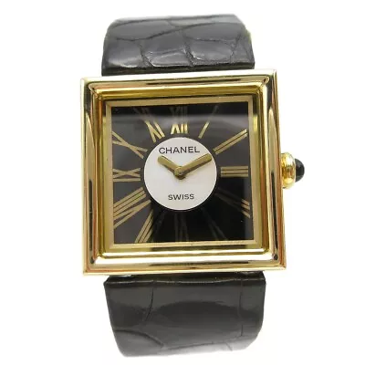 CHANEL Mademoiselle Ladies Watch 18K Yellow Gold M.R.***** Quartz Gold 47014 • $3222